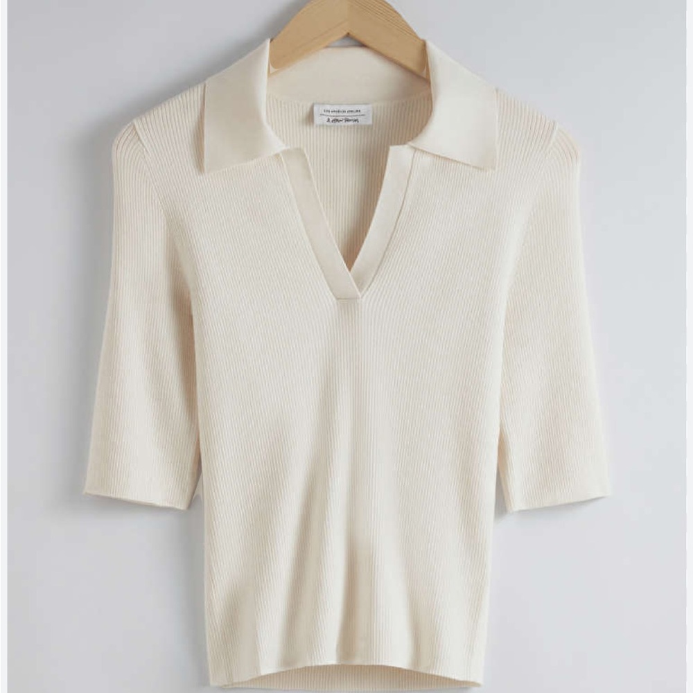 & OTHER STORIES Fitted Collared Top | Medium